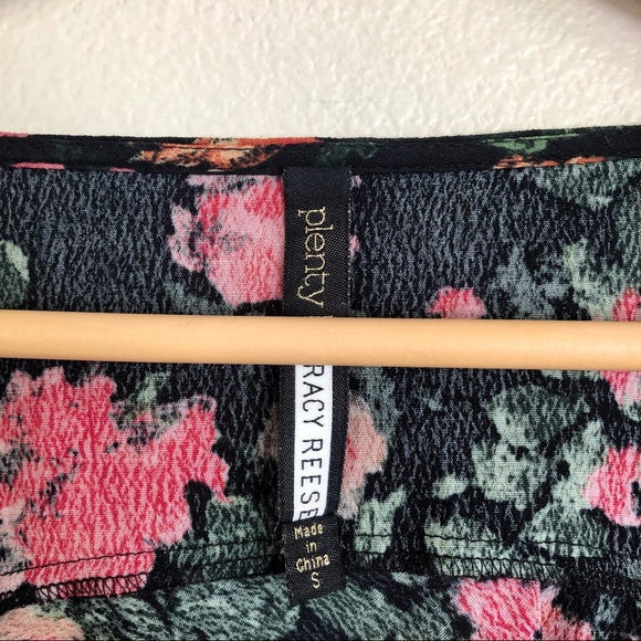 PLENTY TRACY REESE Laurete Floral Ruffle Cutout Wide Leg Jumpsuit in Black - Picture 10 of 14